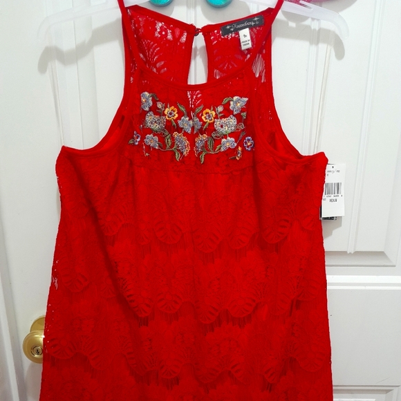 Floral Red Dress - Picture 1 of 4
